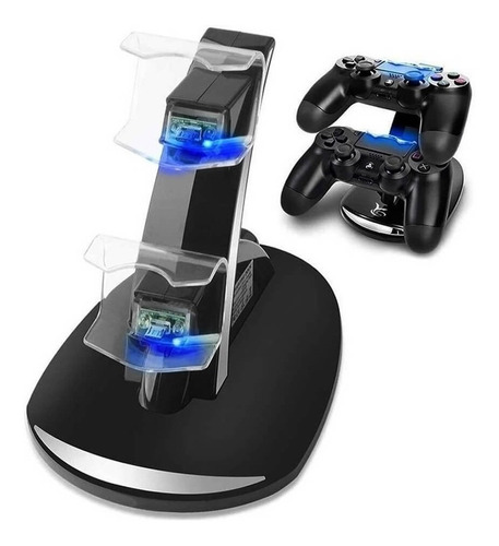 Base Soporte Cargador Para 2 Joystick Doble Ps4 Slim Y Pro