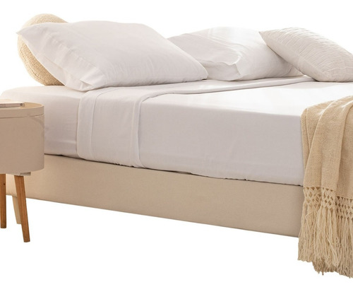 Sábanas Super King Arredo Algodón Peinado Lisas Color Blanco Diseño de la tela Liso