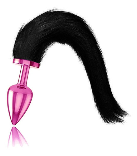 Plug Anal Iniciante Rabo Calda Preto Pequeno Cores Variadas Cor Rosa
