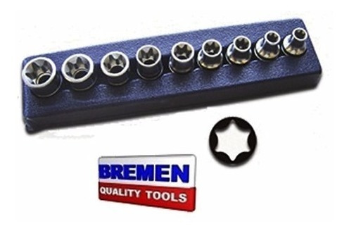 Juego De Tubos Bocallave Torx Hembra Enc 1/2 Bremen 9 Pzs