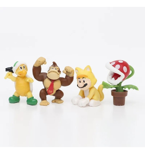 Set De 3 Figuras Coleccionables De Mario Bross 3 A 8 Cm