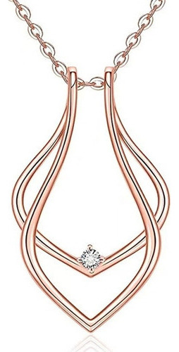 Collar With Support For Anillos - Oro Rosa