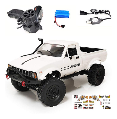 C24-1 Rc Car Crawler 4wd Off-road Truck Con Faro Brillante, 