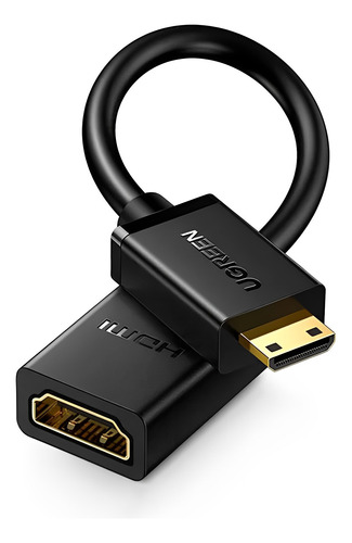 Cabo Adaptador Mini Hdmi P/hdmi Fêmea 20cm Preto Ugreen