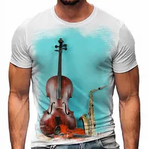 Comprar Camiseta Instrumentos Músicais Sax Violino A