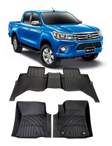  Tapetes Cabina Toyota Hilux Revo Kit 3 Piezas