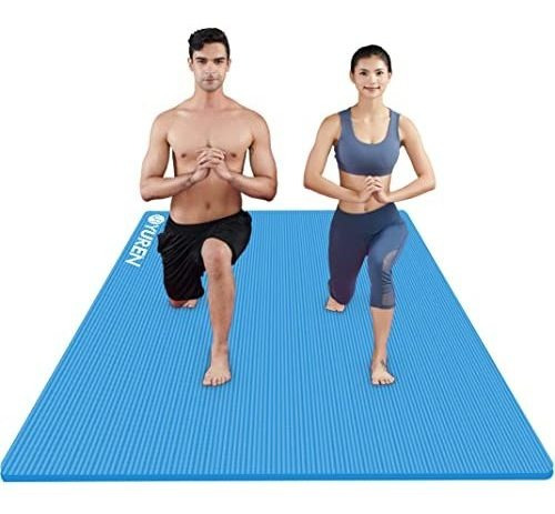Yuren Large Yoga Mat Thick 1/2 Inch Exercise Mat 6'x4' Doubl
