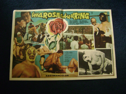 Una Rosa Sobre El Ring Mil Mascaras Cartel Poster A Luchas