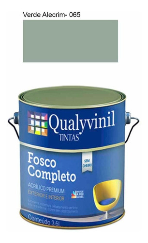 Pintura Látex Acrílico Fosco Completo Mate 3.6lt Qualyvinil