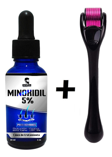 Combo 1 Minoxidil + Dermaroller Cabello Minov136