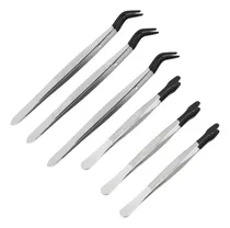 Comprar 6 Piezas De Pinzas Con Punta De Goma, Pinzas De Precisión De