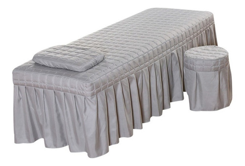 Spa Mesa De Masaje Juego De Lino Cama Falda Funda De