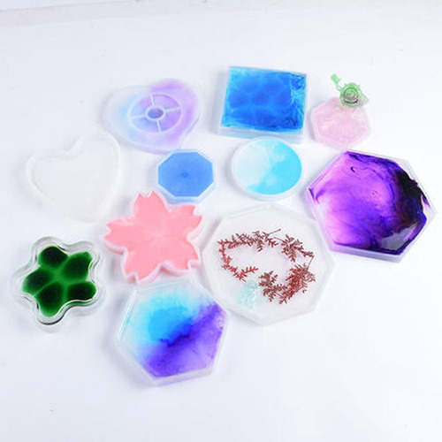 3pcs Diy Resina Epóxi Fundição Copo Coaster Molde Rodada