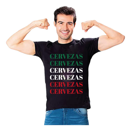 Playera Mexicana Cevezas 15 De Sep Fiesta Patria M64