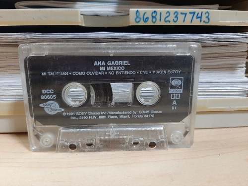 Ana Gabriel - Mi México (1991)(cassette Original Sin Portada