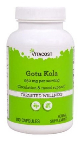 Gotu Kola - Centella Asiatica 950 Mg  180 Cápsulas