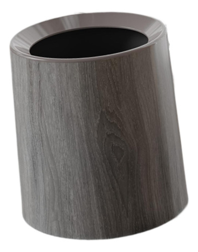 Papelera Con Vetas De Madera, Elegante, Para Sin Base
