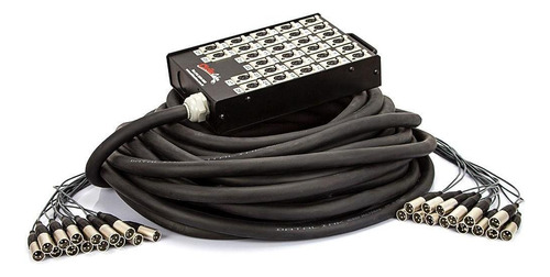 Cabo Adaptador 12 Vias Do 12 Xlr Fêmeas Em 12 Xlr Machos Santo Angelo Sto Angelo Preto Do 30m