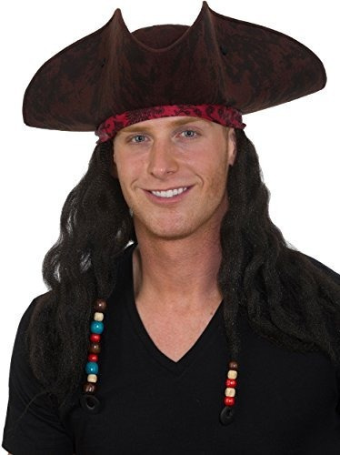 Sombrero Pirata Del Caribe Jacobson Hat Company Con Trenzas