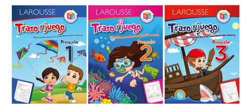 Colección Paraescolares "Trazo y juego", de Larousse. Editorial Larousse, tapa blanda en español, 2018