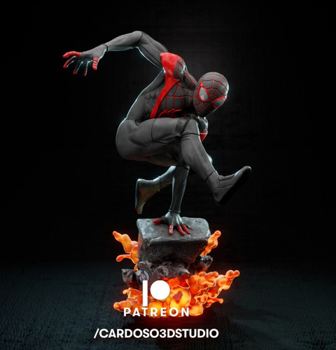 Archivo Stl Impresión 3d - Spiderman - Miles Morales - Cardo