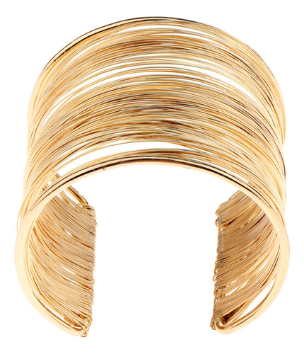 Damas Brazalete Abierto Pulsera En Color Oro