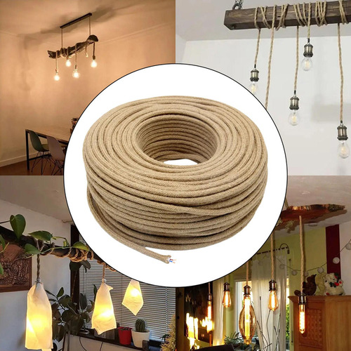 Cabo Elétrico De Tecido 2x0,75mm Para Kits De Luz Pendente