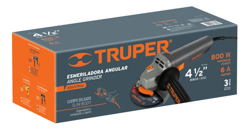 Esmeriladora Angular 4 1/2' Esmeril 800 W Profesional Rudo
