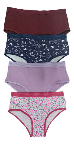 Kit 6 Calcinhas Tanga Bornel Algodão Pop Cos Alto, Atacado