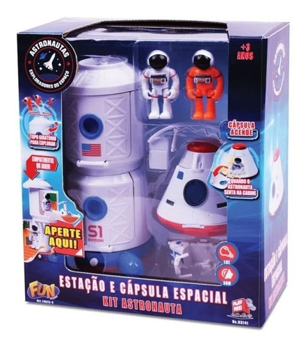 Kit Astronautas Estação E Capsula Espacial - Fun Divirta-se