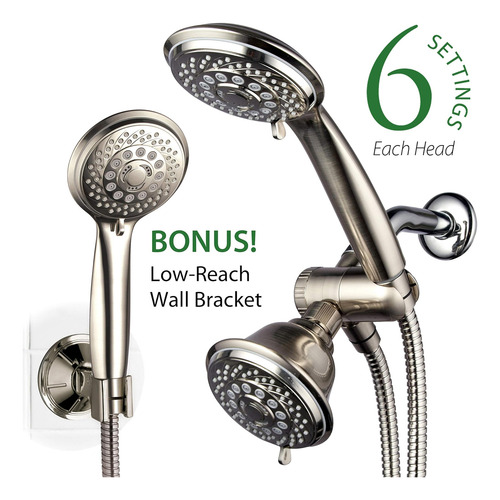 Hotel Spa Aquaspa 6-in-1 Combo De Ducha De Ducha De Alta Con