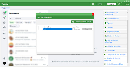 Wa Crm 3.3 Multi-contas Gerenciador E Disparador + Gerador