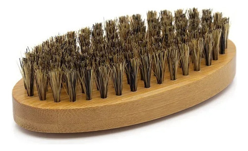 Escova Oval para Palma Cepillo Barba Remove Cabelo Barbearia Madeira