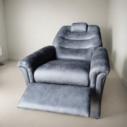 Sillon Poltrona Relax Cuerotex Col. Varios Gris Liso