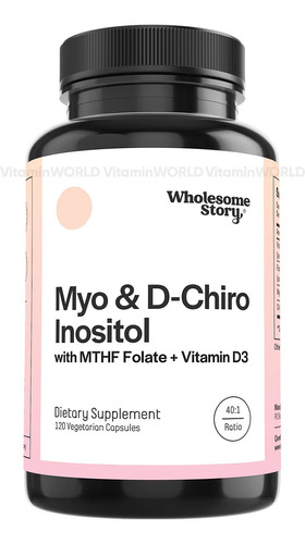 Wholesome Story Myo & D-chiro Inositol Folate V-d3 120 Caps