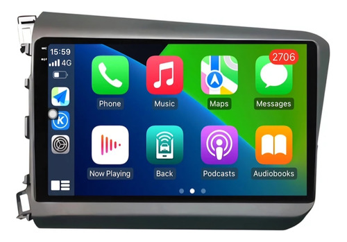 Radio Multimedia Honda Civic 2gb+32 Carplay Android Auto Cam