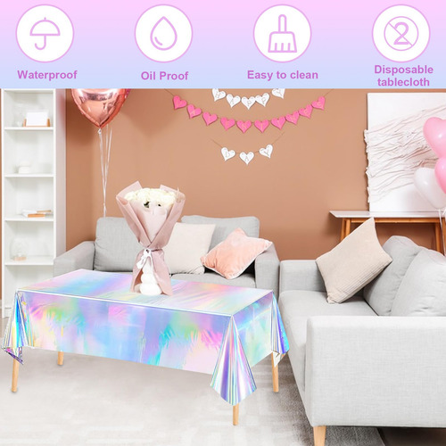 Mantel De Plástico Brillante,mantel Fiesta Para Cumpleaños