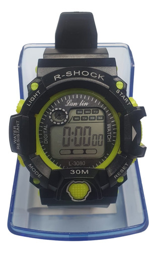 Reloj Digital Deportivo Luz Azul Alarma Niños Cronometro