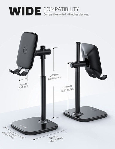 Soporte Para Telefono Celular De Escritorio - Negro Lamic...