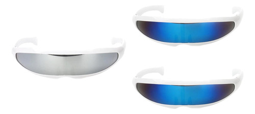 3 Uds., Gafas De Sol Futuristas Populares, Gafas Estrechas,