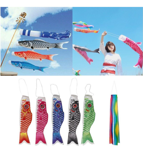 4 Piezas De 16 '' / 40 Cm Manga De Viento Japonesa Nobori