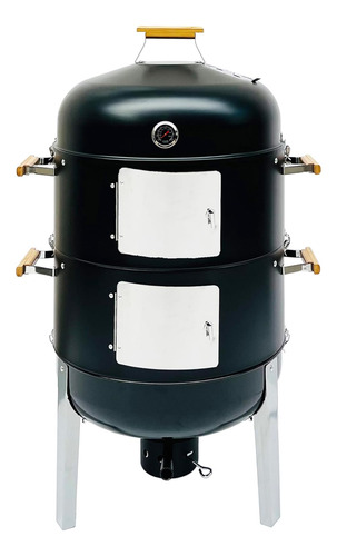 Parrilla Para Ahumar Barbacoa 3 En 1 De 52 Cm Con Cubierta V