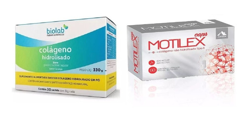 Motilex Colágeno 40mg 60 Cáps + Colágeno 30 Saches Biolab