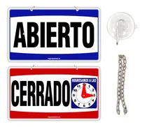Comprar Letrero Abierto Cerrado Con Reloj Para Negocio Con Cadena