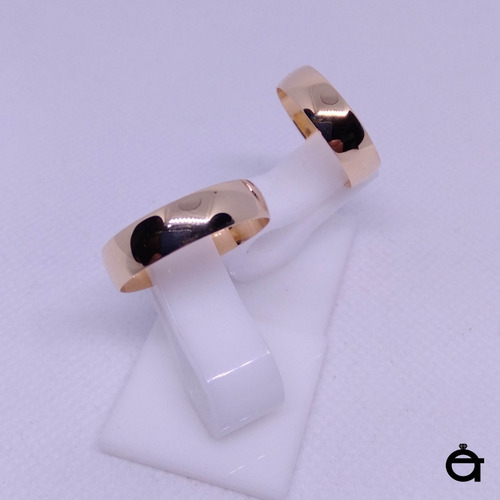 Imagen 4 de 5 de Argollas Matrimonio Oro 18k Media Caña 5g 5mm