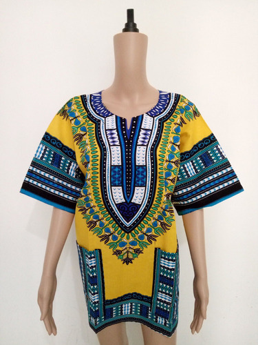 1 Piezas Unisex Africano Vestido De Algodón Dashiki Étnico C