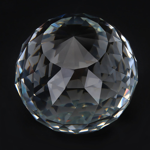 Bola De Cristal Con Prismas De Cristal De Corte Transparente