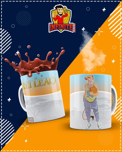 Imagem 5 de 10 de Canecas Personalizadas Rei Leão Moderno !!!!