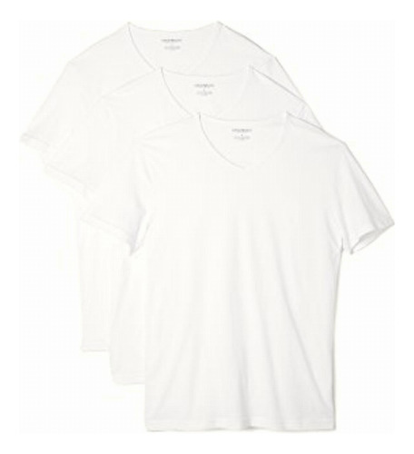 Emporio Armani Men's Cotton V-neck T-shirt, 3-pack, New