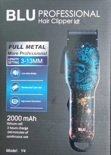 Imagen 4 de 5 de Cortadora De Pelo Blu Profesional Hair Clipper Kit Uk